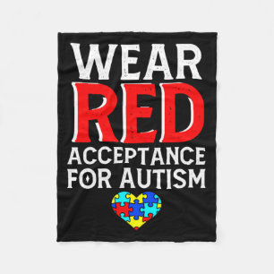 Cobertor De Velo Abril de Conscientização do Autismo Use Vermelho A
