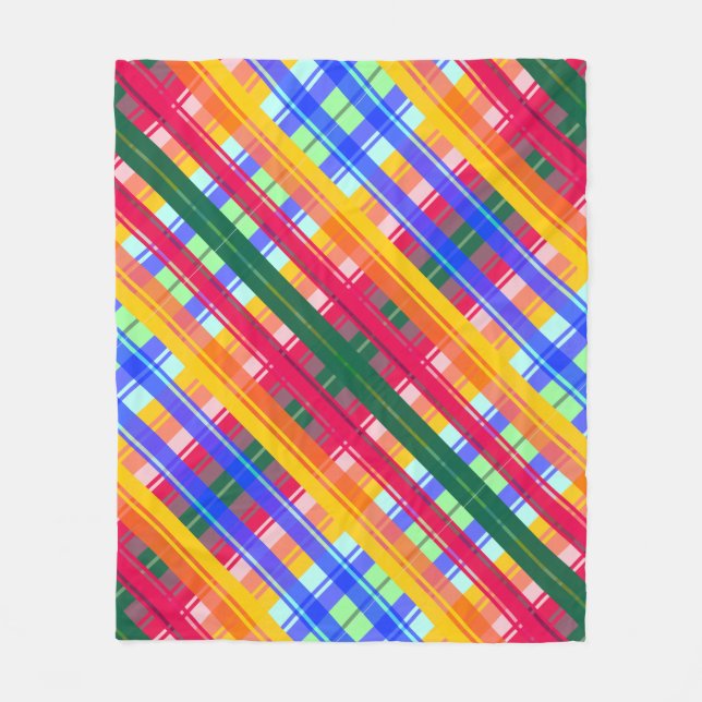 Cobertor De Velo Abstração de padrões folclóricos (Frente)