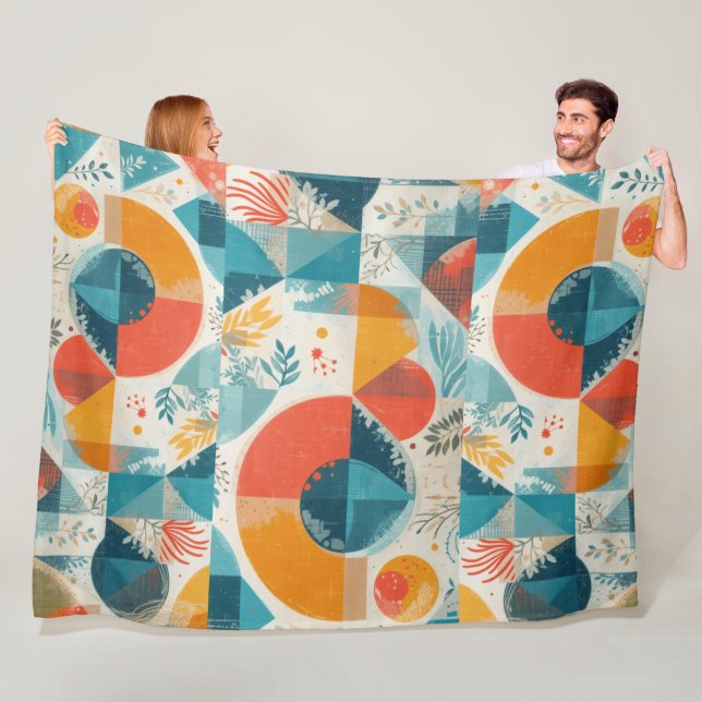 Cobertor De Velo Abstração Laranja Gráfica (In Situ)