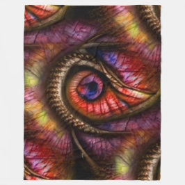 Cobertor De Velo Abstract eyes in reds and purples