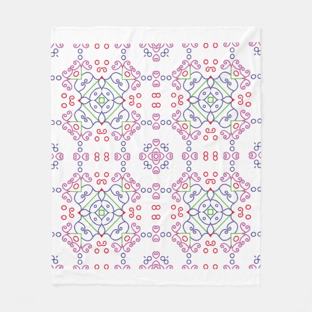 Cobertor De Velo Abstract floral pattern designabstract, art, home  (Frente)