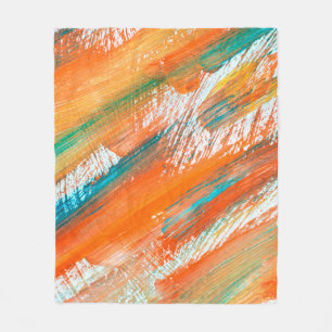 Cobertor De Velo Abstract gouache painting different bright colors.