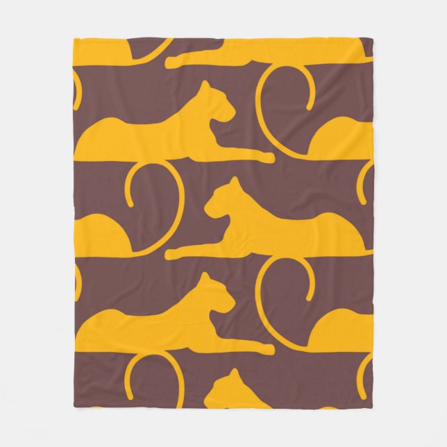 Cobertor De Velo Abstract Hand Drawing Leopard Cheetah Panther Cat  (Frente)