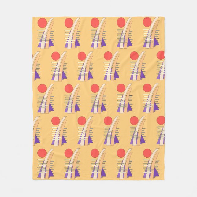 Cobertor De Velo Abstract Sun, Shadows, Reflections, and Structures (Frente)
