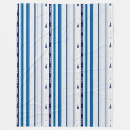Cobertor De Velo Abstract Symphony in Blue 5 (Vertical Lines)
