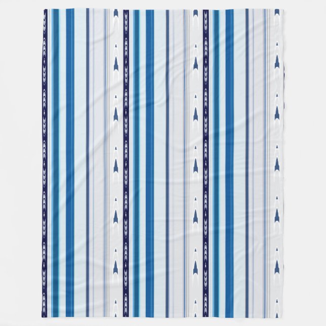 Cobertor De Velo Abstract Symphony in Blue 5 (Vertical Lines) (Frente)