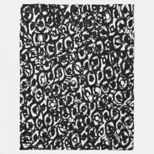 Cobertor De Velo Abstrato 190819 - 02 - Preto e Branco