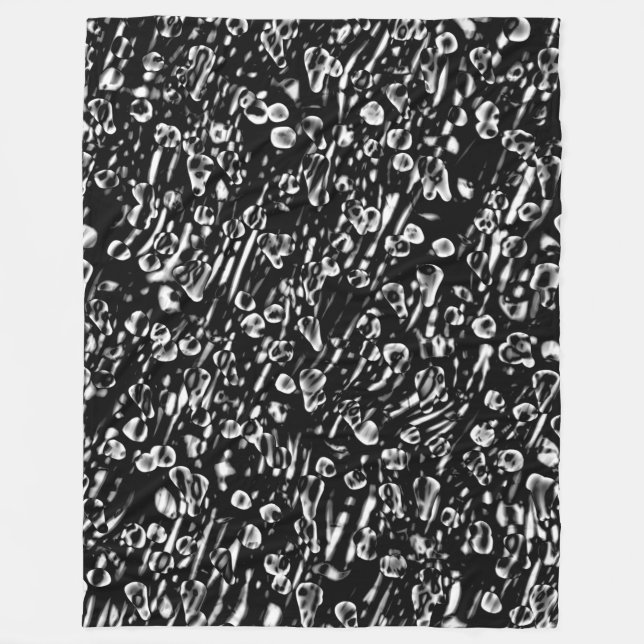 Cobertor De Velo Abstrato 190819 - 08 - Preto e Branco (Frente)