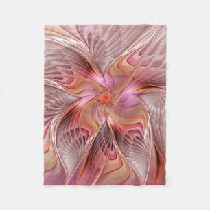 Cobertor De Velo Abstrato Butterfly Fantasy Fractal Arte Colorida