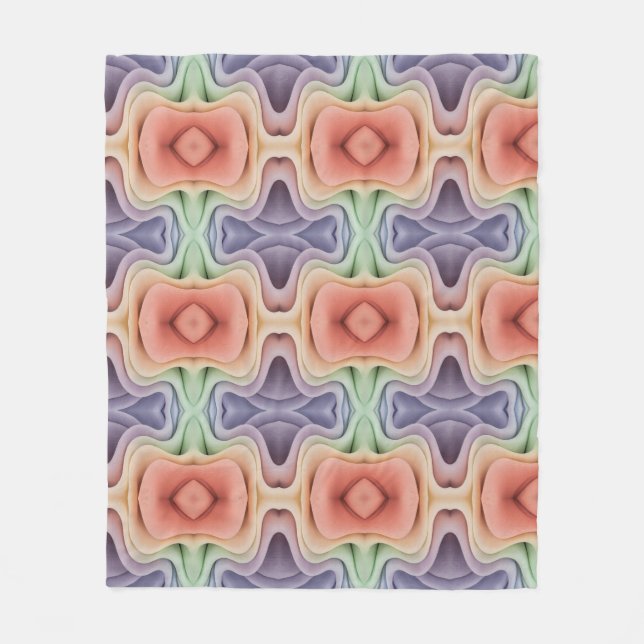 Cobertor De Velo Abstrato Contemporâneo (Frente)