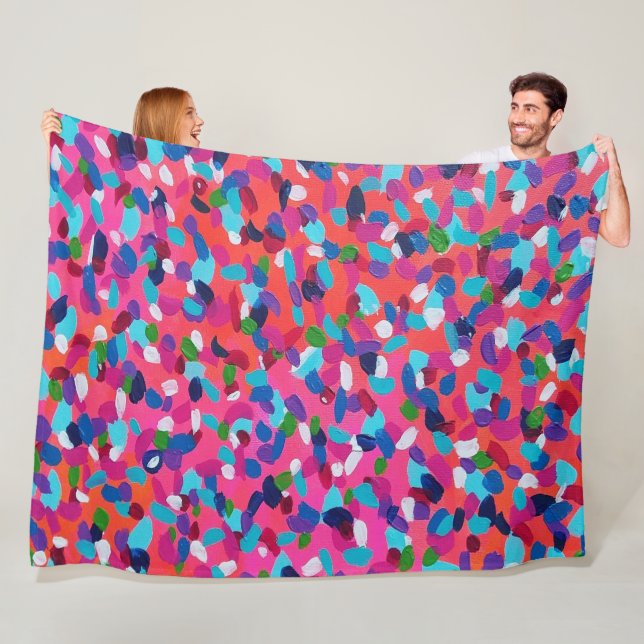 Cobertor De Velo Abstrato cor-de-rosa (In Situ)