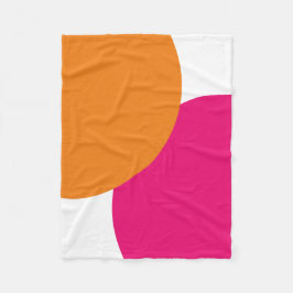 Cobertor De Velo Abstrato cor-de-rosa moderno e laranja