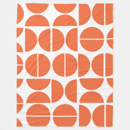 Cobertor De Velo Abstrato de Círculo Laranja Moderno do Século Médi
