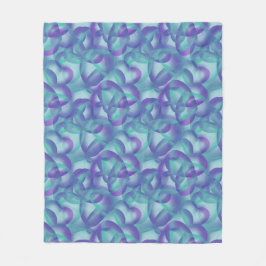 Cobertor De Velo Abstrato de Corações Sobrepostos Em Padrão De Aqua