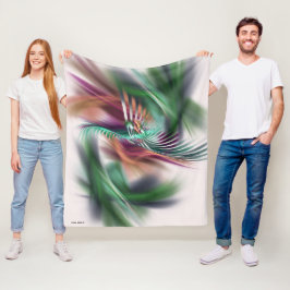 Cobertor De Velo Abstrato de Dançador de rico