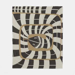 Cobertor De Velo Abstrato de diversão com Cobra em tons neutros cas