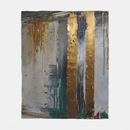 Cobertor De Velo Abstrato de Elegância Moderna Dourada