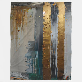 Cobertor De Velo Abstrato de Elegância Moderna Dourada