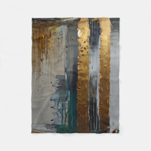 Cobertor De Velo Abstrato de Elegância Moderna Dourada