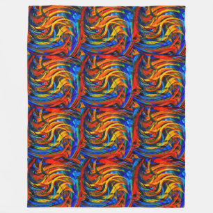 Cobertor De Velo Abstrato de espiral moderna nº 9