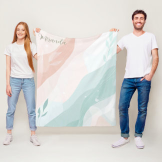 Cobertor De Velo Abstrato de minimalista elegante e mint