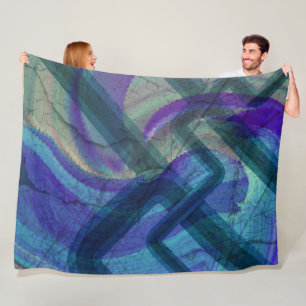 Cobertor De Velo Abstrato de Paisagem Industrial