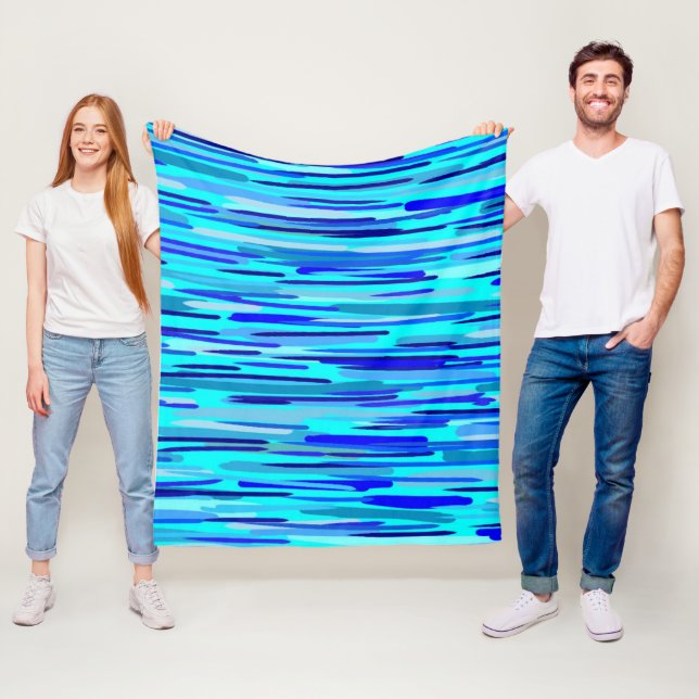 Cobertor De Velo Abstrato de queda de chuva azul (In Situ)