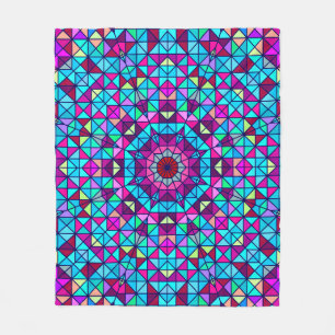 Cobertor De Velo Abstrato Digital Decorative Flower Colorful. Geoma