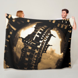 Cobertor De Velo Abstrato esférico Dourado rosa