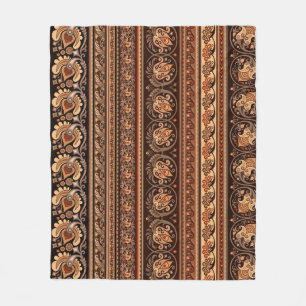 Cobertor De Velo Abstrato etnia stripy ornamental vintage backgrogu