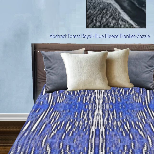 Cobertor De Velo Abstrato Forest Royal-Blue (Criador carregado)