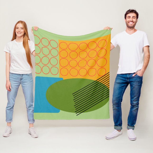 Cobertor De Velo Abstrato Formas (In Situ)