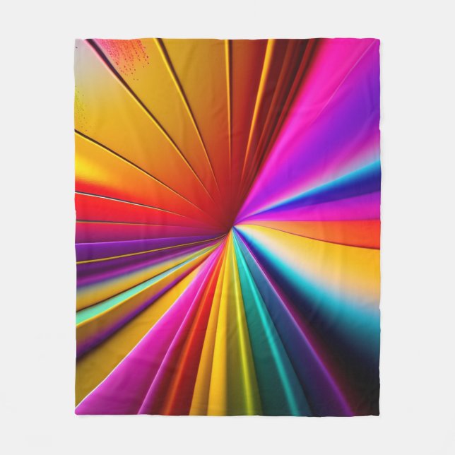 Cobertor De Velo abstrato Geométrico de Cores 3D (Frente)