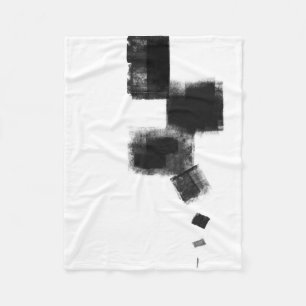 Cobertor De Velo Abstrato geométrico minimalista de preto e branco