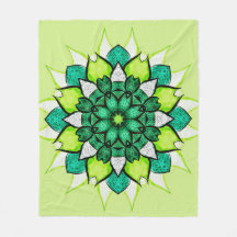 Abstrato Green Boho Floral Mandala