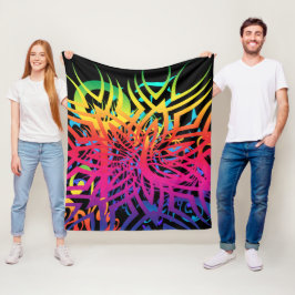 Cobertor De Velo Abstrato Jungle Flece Blanket