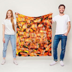 Cobertor De Velo Abstrato laranja