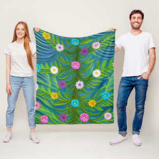 Cobertor De Velo Abstrato Little Daisy Garden