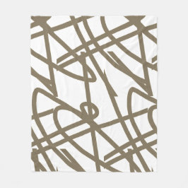 Cobertor De Velo Abstrato Minimalismo Linhas de Chocolate Branco