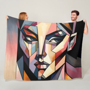 Cobertor De Velo Abstrato Modern Painting Woman