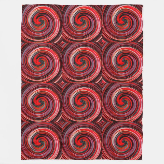 Cobertor De Velo Abstrato moderna de espiral nº 6 (Frente)