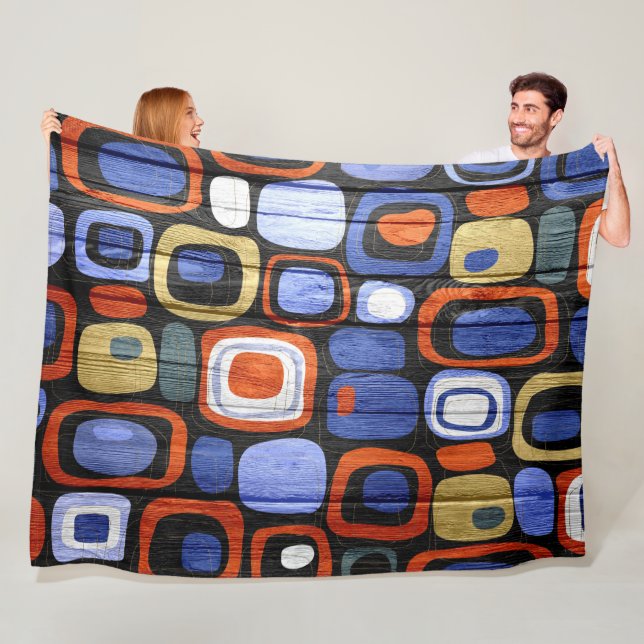 Cobertor De Velo Abstrato moderno de aspecto da madeira de pastel (In Situ)