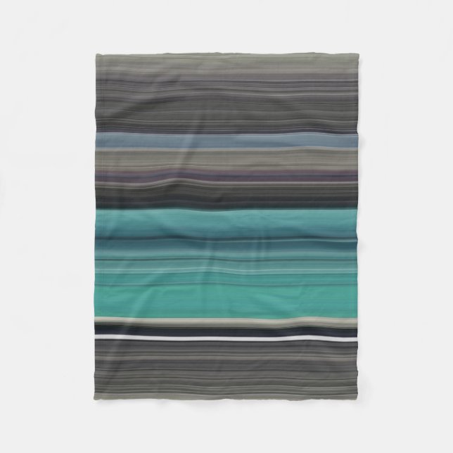 Cobertor De Velo Abstrato nº 1: Teal e cinza (Frente)