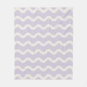 Cobertor De Velo Abstrato Purple Wavy Stripe Moderna Primavera de V