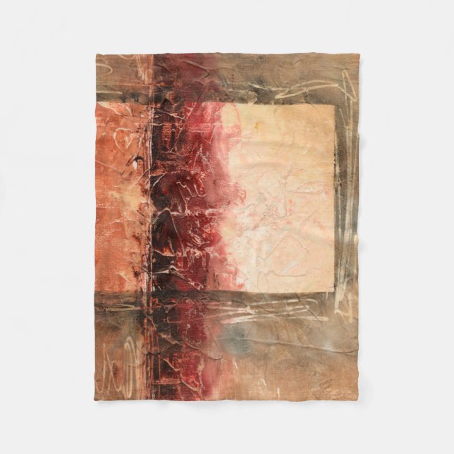 Cobertor De Velo Abstrato Red Landscape (Frente)