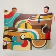 Abstrato Retro Art | Design Amarelo e castanho