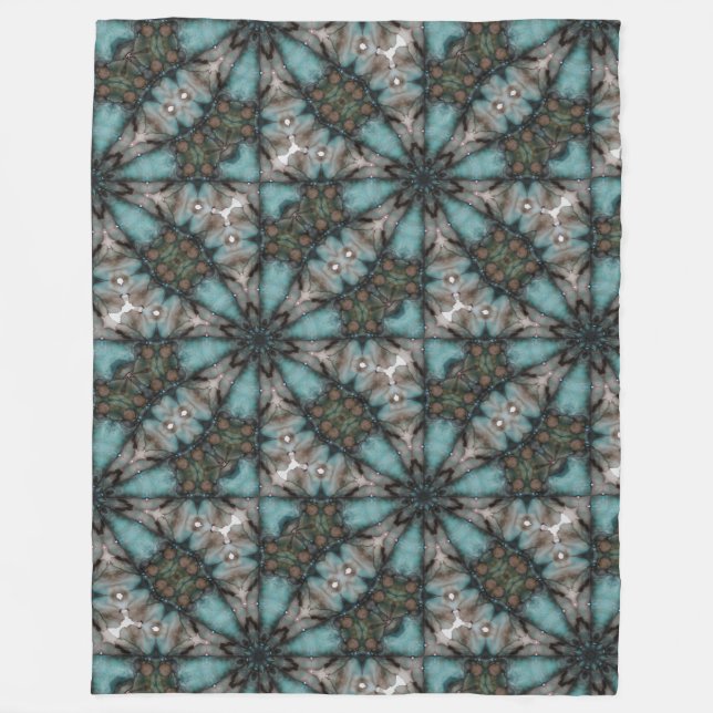 Cobertor De Velo Abstrato Sci-fi Turquoise Star Windmill (Frente)
