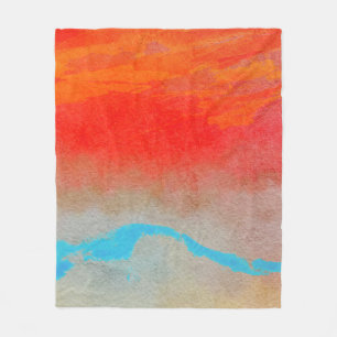 Cobertor De Velo Abstrato Sunset Oceano
