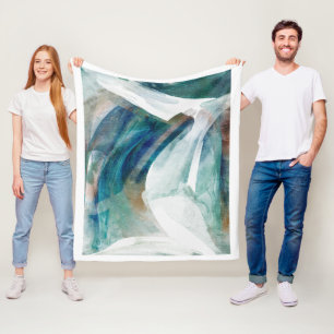 Cobertor De Velo Abstrato Teal Green Modern