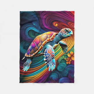 COBERTOR DE VELO ABSTRATO TURTLE BLANKET
